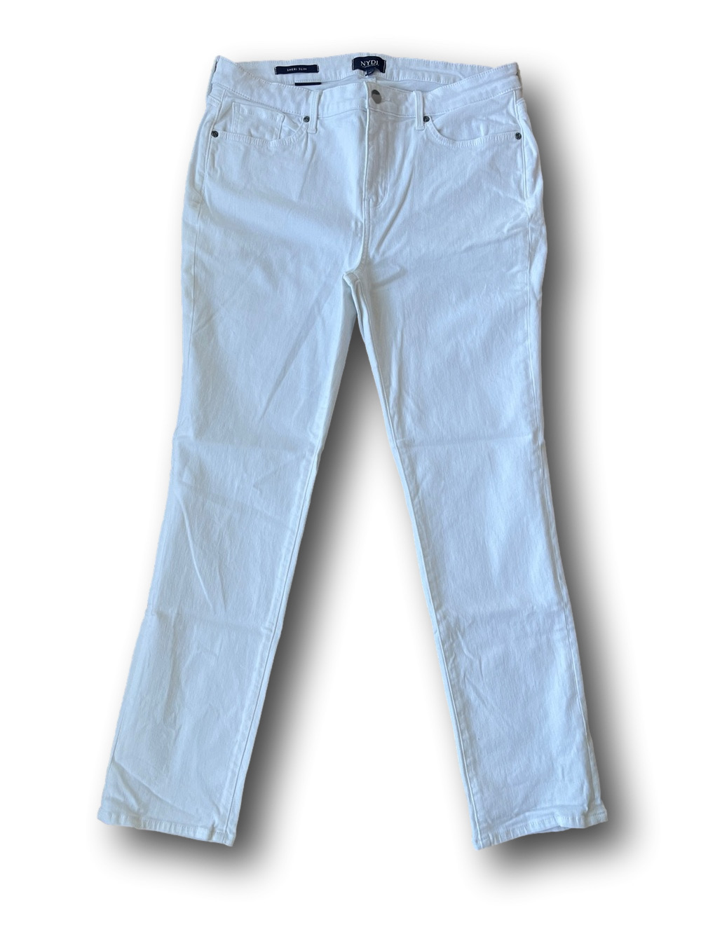 NYDJ White Sheri Slim Skinny Jeans with Lift x Tuck Technology